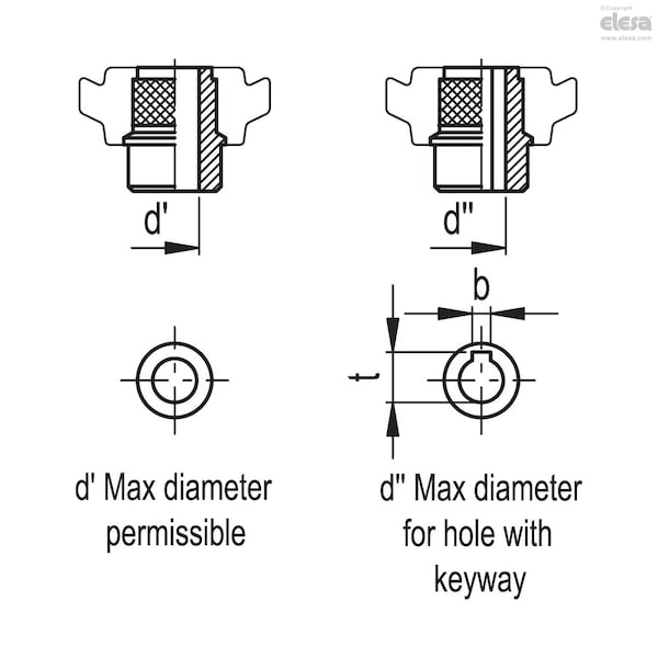 Revolving Handle, Solid Hub, VDN.50 FP+I